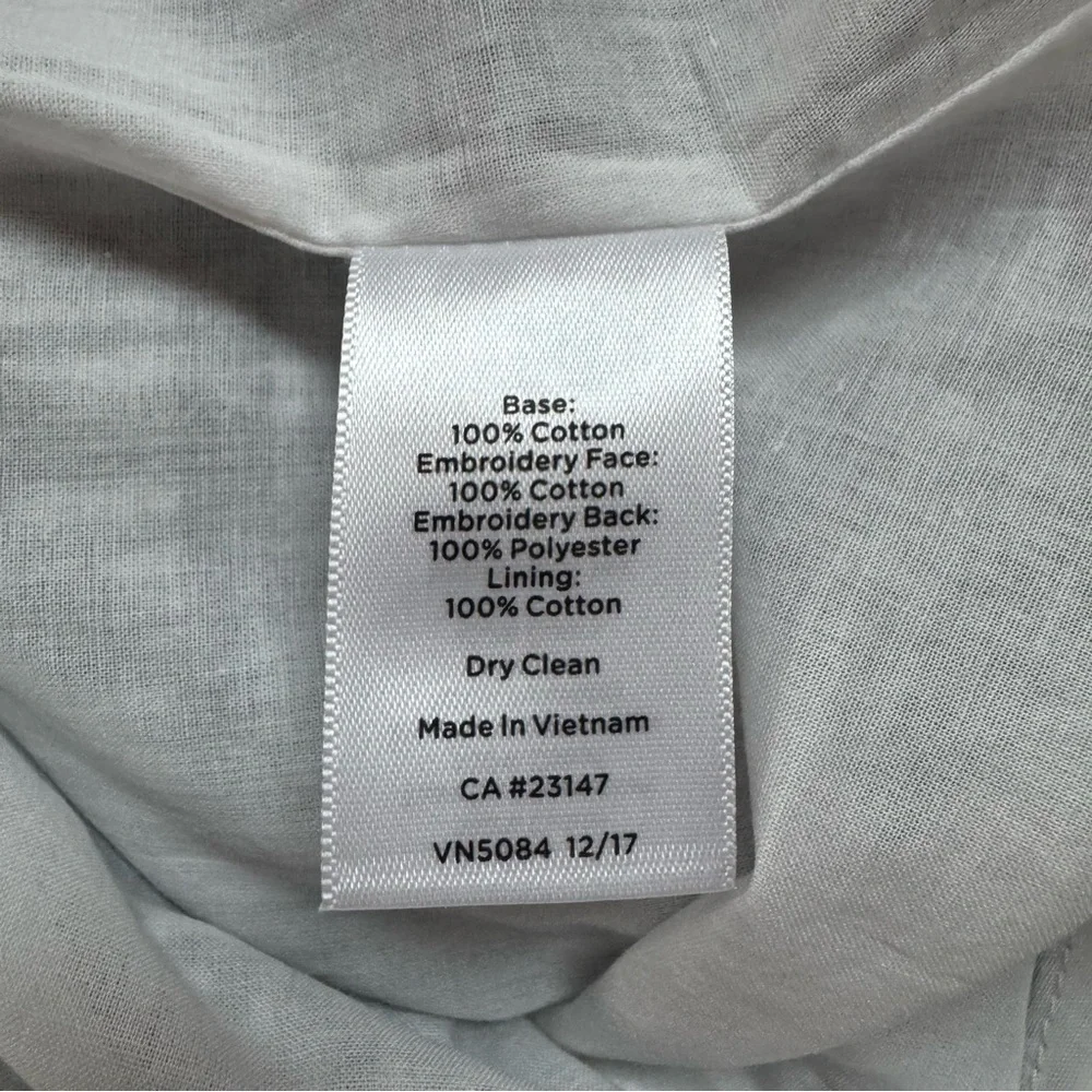 Talbots Skirt NWT Size 12 Striped Embroidered‎ Skirt Eyelet Boho Cottagecore